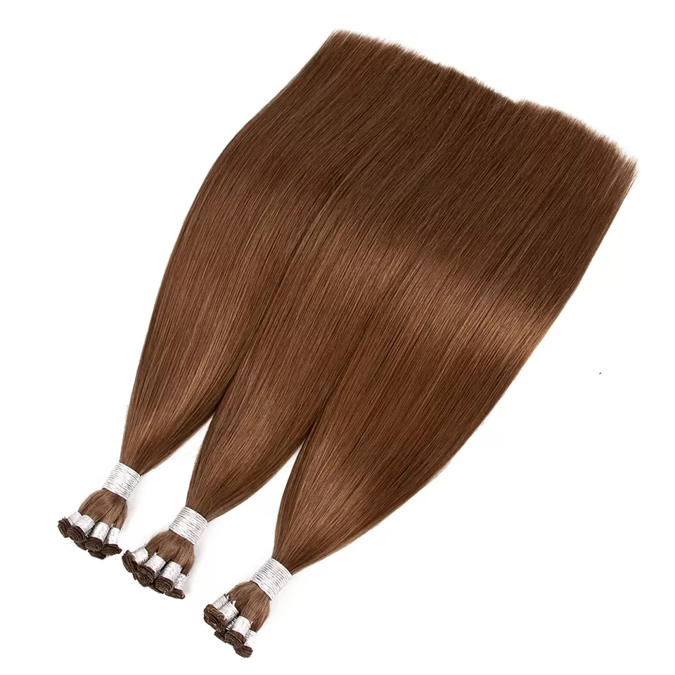 High Quality European Hand Tied Weft Hair Extension Remy Hair Extensions